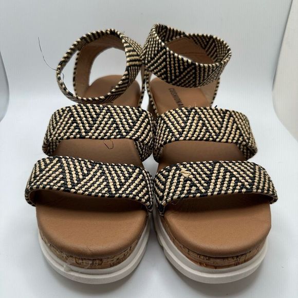 CUSHIONAIRE Women's Cork Wedge Sandal 7.5 RAFFIA - Picture 2 of 7